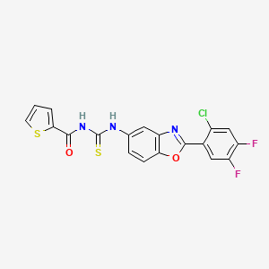 molecular formula C19H10ClF2N3O2S2 B3614450 N-({[2-(2-chloro-4,5-difluorophenyl)-1,3-benzoxazol-5-yl]amino}carbonothioyl)-2-thiophenecarboxamide 