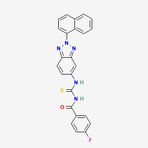 1-(4-FLUOROBENZOYL)-3-[2-(NAPHTHALEN-1-YL)-1,2,3-BENZOTRIAZOL-5-YL]THIOUREA