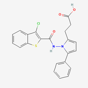 3-(1-{[(3-chloro-1-benzothien-2-yl)carbonyl]amino}-5-phenyl-1H-pyrrol-2-yl)propanoic acid