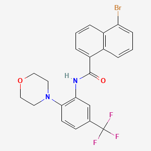 molecular formula C22H18BrF3N2O2 B3614510 5-bromo-N-[2-(4-morpholinyl)-5-(trifluoromethyl)phenyl]-1-naphthamide 