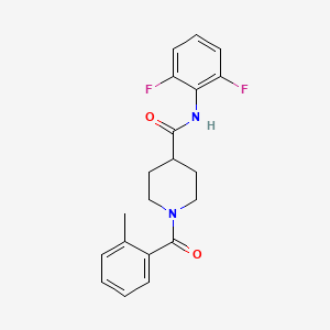 molecular formula C20H20F2N2O2 B3614517 N-(2,6-difluorophenyl)-1-(2-methylbenzoyl)-4-piperidinecarboxamide 