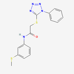 N-[3-(methylthio)phenyl]-2-[(1-phenyl-1H-tetrazol-5-yl)thio]acetamide