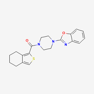 2-[4-(4,5,6,7-TETRAHYDRO-2-BENZOTHIOPHENE-1-CARBONYL)PIPERAZIN-1-YL]-1,3-BENZOXAZOLE