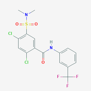 2,4-dichloro-5-[(dimethylamino)sulfonyl]-N-[3-(trifluoromethyl)phenyl]benzamide