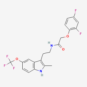 2-(2,4-difluorophenoxy)-N-{2-[2-methyl-5-(trifluoromethoxy)-1H-indol-3-yl]ethyl}acetamide