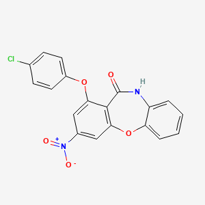 1-(4-chlorophenoxy)-3-nitrodibenzo[b,f][1,4]oxazepin-11(10H)-one