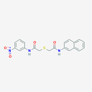 molecular formula C20H17N3O4S B3614653 2-({[(NAPHTHALEN-2-YL)CARBAMOYL]METHYL}SULFANYL)-N-(3-NITROPHENYL)ACETAMIDE 