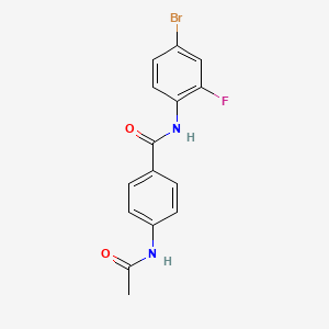 4-(acetylamino)-N-(4-bromo-2-fluorophenyl)benzamide