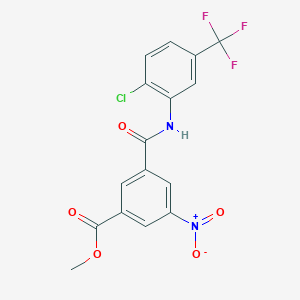 molecular formula C16H10ClF3N2O5 B3614679 methyl 3-({[2-chloro-5-(trifluoromethyl)phenyl]amino}carbonyl)-5-nitrobenzoate 