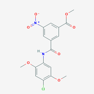 methyl 3-{[(4-chloro-2,5-dimethoxyphenyl)amino]carbonyl}-5-nitrobenzoate