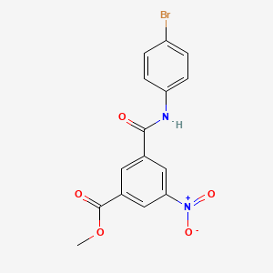 molecular formula C15H11BrN2O5 B3614692 methyl 3-{[(4-bromophenyl)amino]carbonyl}-5-nitrobenzoate 