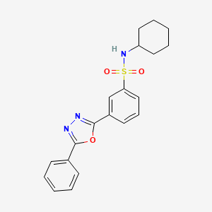 N-cyclohexyl-3-(5-phenyl-1,3,4-oxadiazol-2-yl)benzenesulfonamide