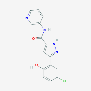 molecular formula C15H11ClN4O2 B361473 3-(5-chloro-2-hydroxyphenyl)-N-(3-pyridinyl)-1H-pyrazole-5-carboxamide CAS No. 879461-88-8