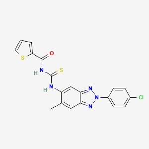 N-({[2-(4-chlorophenyl)-6-methyl-2H-1,2,3-benzotriazol-5-yl]amino}carbonothioyl)-2-thiophenecarboxamide