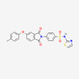 molecular formula C24H17N3O5S2 B3614796 4-[5-(4-METHYLPHENOXY)-1,3-DIOXO-1,3-DIHYDRO-2H-ISOINDOL-2-YL]-N~1~-(1,3-THIAZOL-2-YL)-1-BENZENESULFONAMIDE 