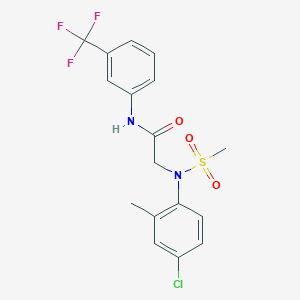 molecular formula C17H16ClF3N2O3S B3614803 N~2~-(4-chloro-2-methylphenyl)-N~2~-(methylsulfonyl)-N~1~-[3-(trifluoromethyl)phenyl]glycinamide 