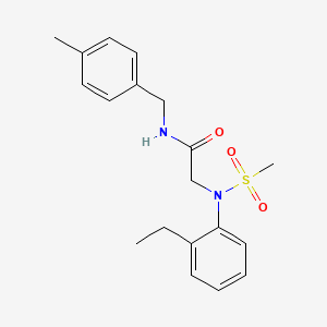 molecular formula C19H24N2O3S B3614812 N~2~-(2-ethylphenyl)-N~1~-(4-methylbenzyl)-N~2~-(methylsulfonyl)glycinamide 