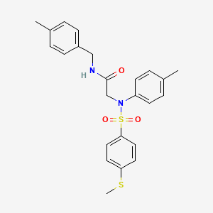 molecular formula C24H26N2O3S2 B3614820 N~1~-(4-methylbenzyl)-N~2~-(4-methylphenyl)-N~2~-{[4-(methylthio)phenyl]sulfonyl}glycinamide 