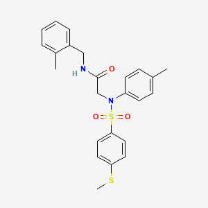 molecular formula C24H26N2O3S2 B3614828 N~1~-(2-methylbenzyl)-N~2~-(4-methylphenyl)-N~2~-{[4-(methylthio)phenyl]sulfonyl}glycinamide 