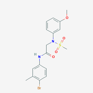 N~1~-(4-bromo-3-methylphenyl)-N~2~-(3-methoxyphenyl)-N~2~-(methylsulfonyl)glycinamide