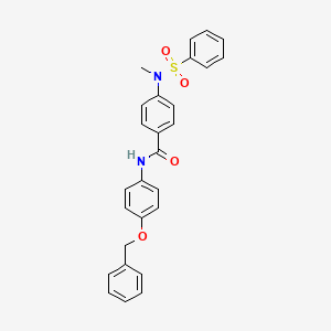 molecular formula C27H24N2O4S B3614848 N-[4-(benzyloxy)phenyl]-4-[methyl(phenylsulfonyl)amino]benzamide 