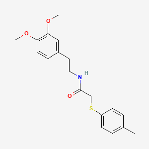 molecular formula C19H23NO3S B3614854 N-[2-(3,4-dimethoxyphenyl)ethyl]-2-[(4-methylphenyl)thio]acetamide 