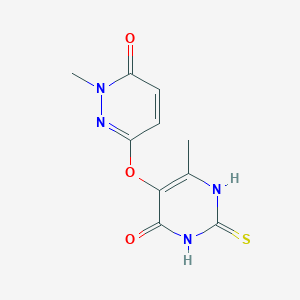 6-[(4-hydroxy-2-mercapto-6-methyl-5-pyrimidinyl)oxy]-2-methyl-3(2H)-pyridazinone