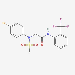 N~2~-(4-bromophenyl)-N~2~-(methylsulfonyl)-N~1~-[2-(trifluoromethyl)phenyl]glycinamide