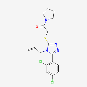 4-allyl-3-(2,4-dichlorophenyl)-5-{[2-oxo-2-(1-pyrrolidinyl)ethyl]thio}-4H-1,2,4-triazole