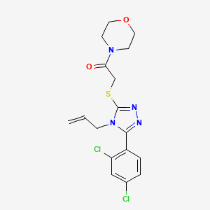 molecular formula C17H18Cl2N4O2S B3614894 4-({[4-allyl-5-(2,4-dichlorophenyl)-4H-1,2,4-triazol-3-yl]thio}acetyl)morpholine 