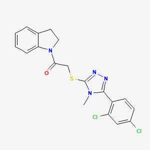 1-({[5-(2,4-dichlorophenyl)-4-methyl-4H-1,2,4-triazol-3-yl]thio}acetyl)indoline