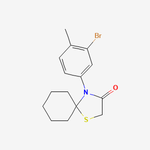 molecular formula C15H18BrNOS B3614917 4-(3-bromo-4-methylphenyl)-1-thia-4-azaspiro[4.5]decan-3-one 