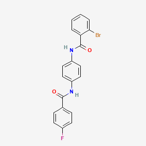 2-bromo-N-[4-[(4-fluorobenzoyl)amino]phenyl]benzamide