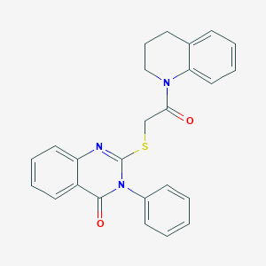 2-{[2-(3,4-dihydro-1(2H)-quinolinyl)-2-oxoethyl]thio}-3-phenyl-4(3H)-quinazolinone