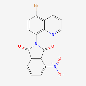 molecular formula C17H8BrN3O4 B3614964 2-(5-bromo-8-quinolinyl)-4-nitro-1H-isoindole-1,3(2H)-dione 