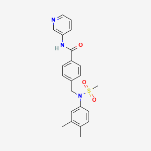 4-{[(3,4-dimethylphenyl)(methylsulfonyl)amino]methyl}-N-3-pyridinylbenzamide