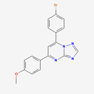 molecular formula C18H13BrN4O B3615011 7-(4-bromophenyl)-5-(4-methoxyphenyl)[1,2,4]triazolo[1,5-a]pyrimidine 