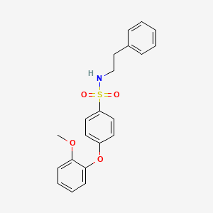 molecular formula C21H21NO4S B3615017 4-(2-methoxyphenoxy)-N-(2-phenylethyl)benzenesulfonamide 