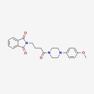 molecular formula C23H25N3O4 B3615055 2-{4-[4-(4-methoxyphenyl)-1-piperazinyl]-4-oxobutyl}-1H-isoindole-1,3(2H)-dione 