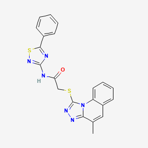 2-[(4-methyl[1,2,4]triazolo[4,3-a]quinolin-1-yl)thio]-N-(5-phenyl-1,2,4-thiadiazol-3-yl)acetamide