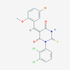 5-(5-bromo-2-methoxybenzylidene)-1-(2,3-dichlorophenyl)-2-thioxodihydro-4,6(1H,5H)-pyrimidinedione