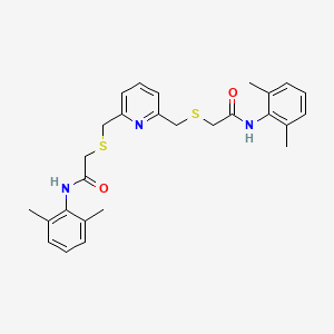 molecular formula C27H31N3O2S2 B3615089 2,2'-[2,6-pyridinediylbis(methylenethio)]bis[N-(2,6-dimethylphenyl)acetamide] 