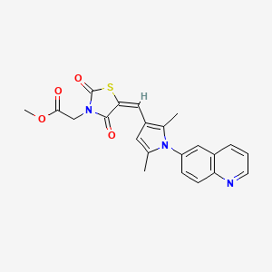 methyl (5-{[2,5-dimethyl-1-(6-quinolinyl)-1H-pyrrol-3-yl]methylene}-2,4-dioxo-1,3-thiazolidin-3-yl)acetate