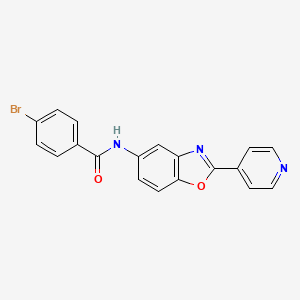 molecular formula C19H12BrN3O2 B3615097 4-bromo-N-[2-(4-pyridinyl)-1,3-benzoxazol-5-yl]benzamide 