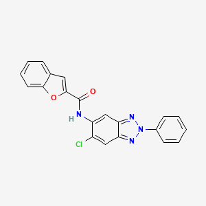 molecular formula C21H13ClN4O2 B3615115 N-(6-chloro-2-phenyl-2H-1,2,3-benzotriazol-5-yl)-1-benzofuran-2-carboxamide 