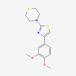 4-[4-(3,4-dimethoxyphenyl)-1,3-thiazol-2-yl]thiomorpholine