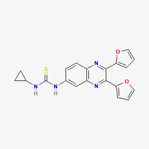 N-cyclopropyl-N'-(2,3-di-2-furyl-6-quinoxalinyl)thiourea