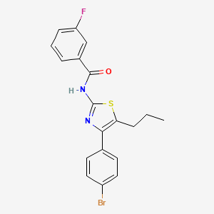 N-[4-(4-bromophenyl)-5-propyl-1,3-thiazol-2-yl]-3-fluorobenzamide