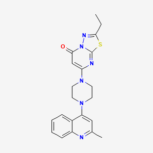 molecular formula C21H22N6OS B3615132 2-ethyl-7-[4-(2-methyl-4-quinolinyl)-1-piperazinyl]-5H-[1,3,4]thiadiazolo[3,2-a]pyrimidin-5-one 