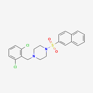 molecular formula C21H20Cl2N2O2S B3615134 1-(2,6-dichlorobenzyl)-4-(2-naphthylsulfonyl)piperazine 